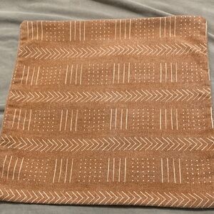 Elegant Rust Geometric Pillow Cover